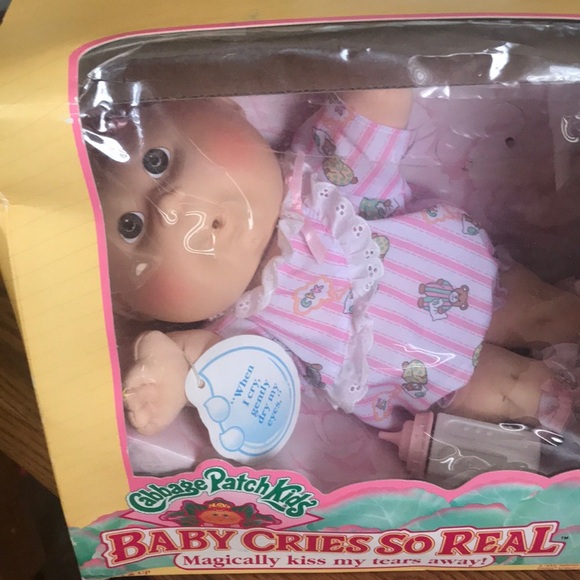 1992 Cabbage Patch Kids Baby Cries Real Tears NIB - Picture 4 of 10